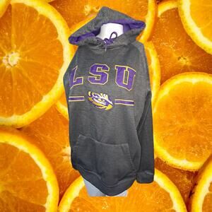 Colosseum Men's Black LSU Tigers Arch & Logo 3.0 Pullover Hoodie‎ Size L